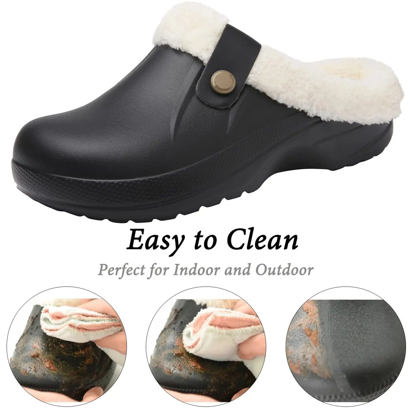Fashion Men Cotton Slippers Winter Women Men Short Plush Slippers Casual Waterproof Garden Men Shoes New Fur Furry Cotton Shoes