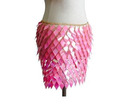 Sequins Skirt Set Women Festival Party Rave Outfit Backless Sexy Body Chain Nightclub Gogo Dancer Costume Summer Beach Wear Jazz