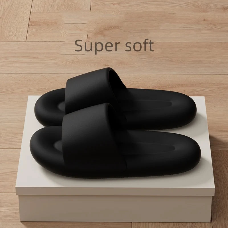 Men's Women's Soft Sole Pillow Slippers Lightweight Open Toe Non Slip EVA Sandals Indoor Outdoor Quick Drying Bathroom Shoes