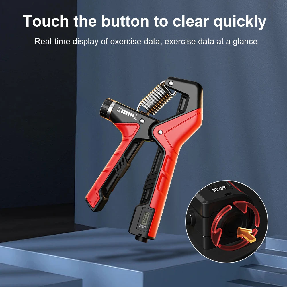 Hand Grip Strengthener Arm Wrist Forearm Trainer Anti Slip Ergonomic Handle 5-100KG Resistance Adjustable for Arm Wrists Fingers