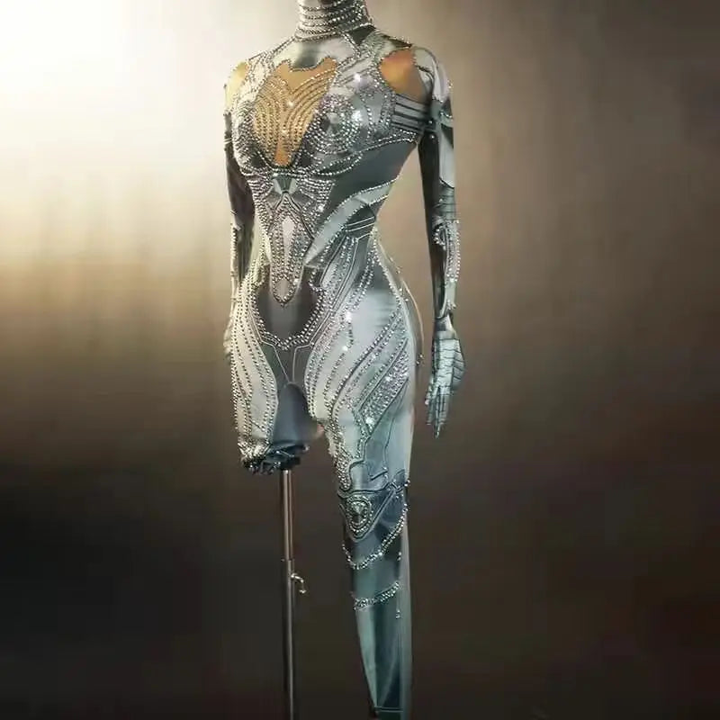 New mechanical jumpsuits, professional dance outfits, bar, club, birthday party, dinner