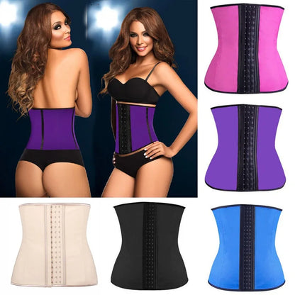 AfruliA Fajas Colombians Girdles Latex Waist Trainer Long Torso Corset Shapewear Slimming Belly Sheath Body Shaper 9 Steel Bones