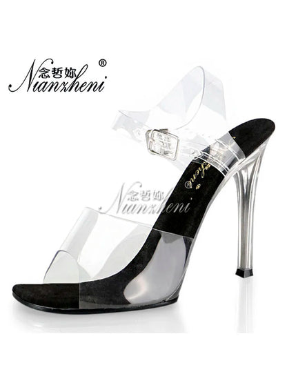 12cm high heel shoes modeling performance, bikini competition shoes, rhinestone soles stripper  fetish sandals evening 5 inches