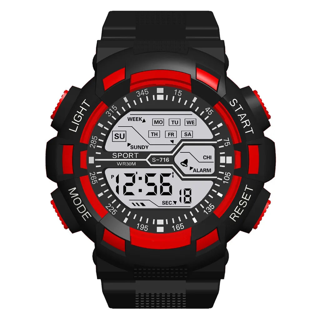 Multifunction Men's Sports Watch Led Digital Watch Big Dial  Luminous Men Sport Watch Luminous Electronic Watch