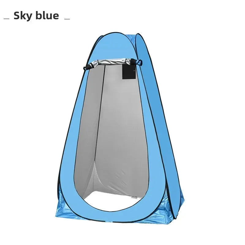 Shower Tent Outdoor Camping Camping Mobile Toilet Changing Clothes Tent Toilet Tent Single Bath Cover with Window Army Green