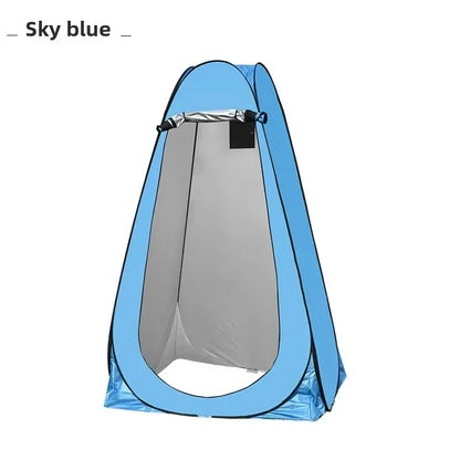 Shower Tent Outdoor Camping Camping Mobile Toilet Changing Clothes Tent Toilet Tent Single Bath Cover with Window Army Green