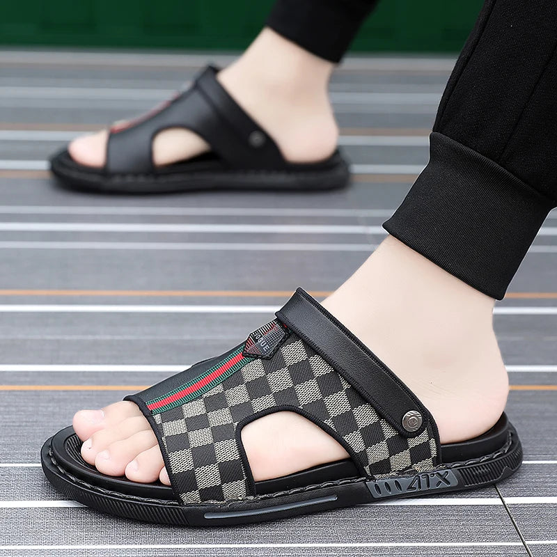 Men's Slippers Summer 2024 Beach Slippers High Quality Non-Slip Flip Flops Soft Sole Outdoor Indoor Slides Slippers Male