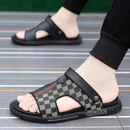 Men's Slippers Summer 2024 Beach Slippers High Quality Non-Slip Flip Flops Soft Sole Outdoor Indoor Slides Slippers Male