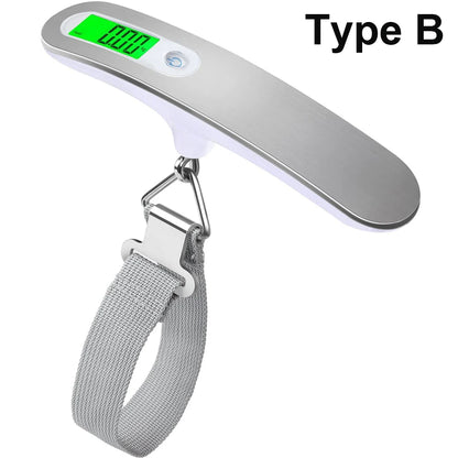 110Lb/50Kg Portable Digital Luggage Weight Scale LCD Display Pocket Electronic Suitcase Travel Scale Balance Baggage Weight Tool