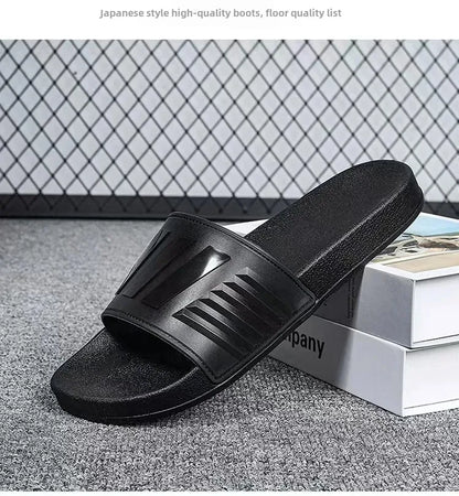 New Cross-Border Style Slippers For Men Anti-Slip Indoor Bathroom Use Couple Home Outer Wear PVC Soled And Faced Slippers For Wo