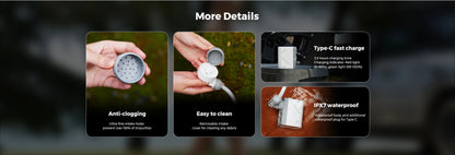 FLEXTAILGEAR Outdoor Camping TINY SHOWER IPX7 Waterproof Portable Electric Shower Pump for Outdoor and Home Cleaning