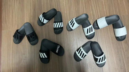 New Cross-Border Style Slippers For Men Anti-Slip Indoor Bathroom Use Couple Home Outer Wear PVC Soled And Faced Slippers For Wo
