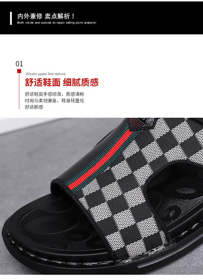 Men's Slippers Summer 2024 Beach Slippers High Quality Non-Slip Flip Flops Soft Sole Outdoor Indoor Slides Slippers Male