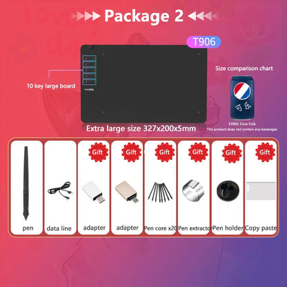 Graphics Drawing Tablet Digital Pen Pad Writing Drawing Board For Android Phone Windows Mac Laptop For Painting Designing Course
