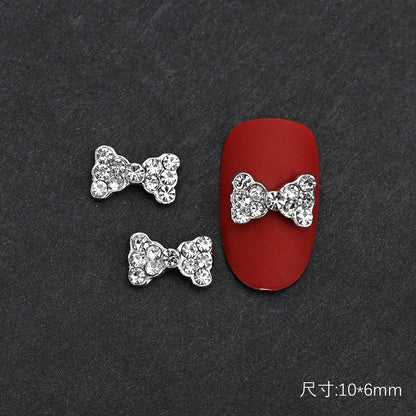 10Pcs Ballet Dance Shoes 3D Nail Charms 8mm Pink Metal Dance Shoes Ribbon Nail Art DIY Kawaii Ballet Bows Manicure Supplies &*&