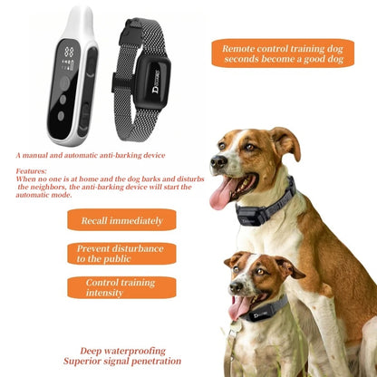 YHLC Electric Dog Training Collar Detachable Bark Rechargeable Anti Barking Shock Vibration Collar for All Dogs Pet