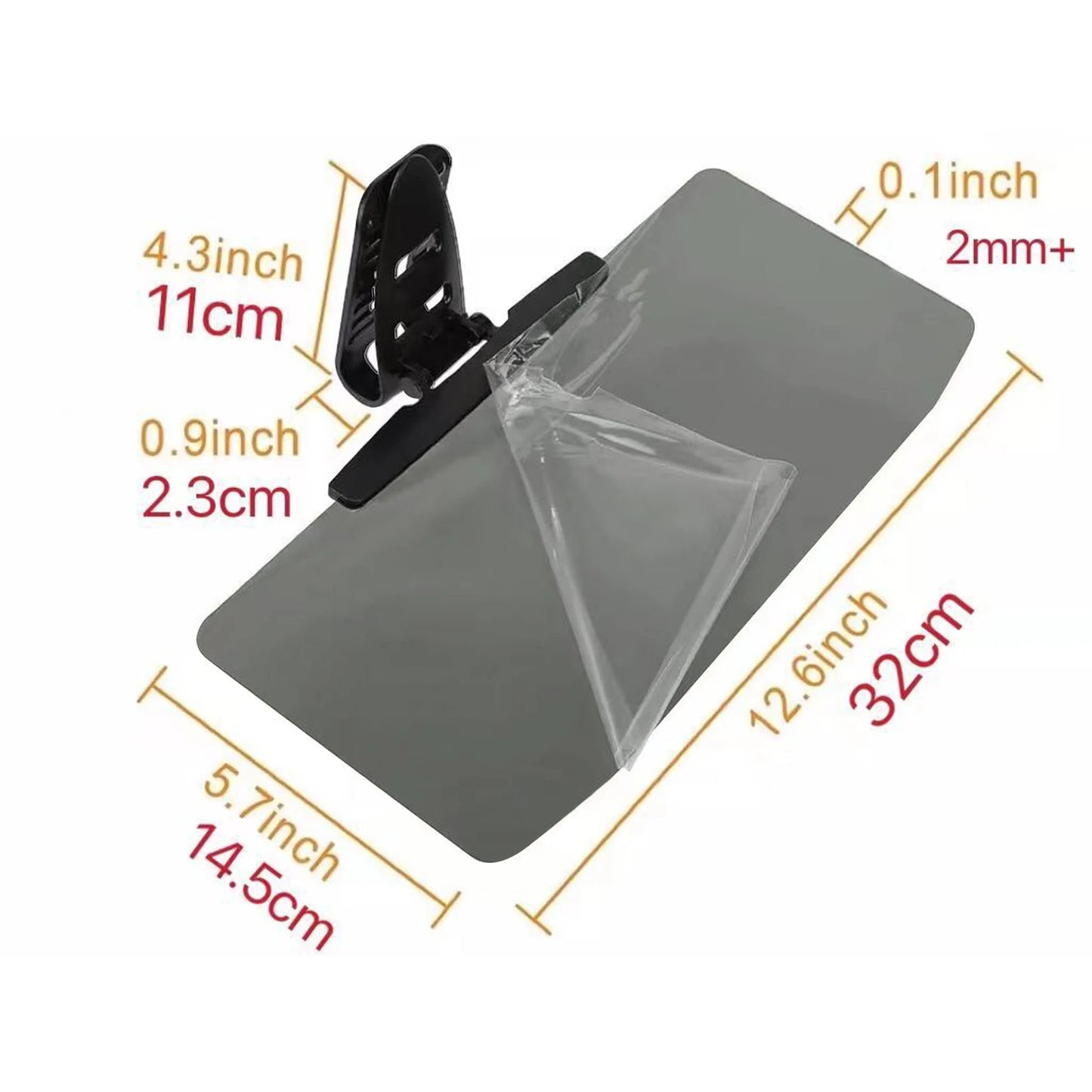 Car Sun Visor Extender With Polarized Anti-glare Auto Sunshade Extension Board Shield Blocker Car Interior Windshield Shade