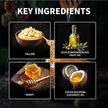 2pcs Whipped Beef Tallow and Manuka Honey Balm100ml Organic Face Cream Moisturizer Body Lotion Skin Care and Lip Balm