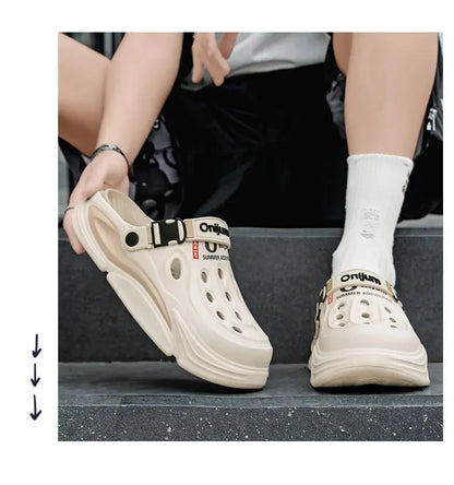 Men Summer Massage Slippers Outdoor Beach Sandals Women Soft Clogs Garden Bottom Indoor Flip Flops Male Sandals Casual Shoes