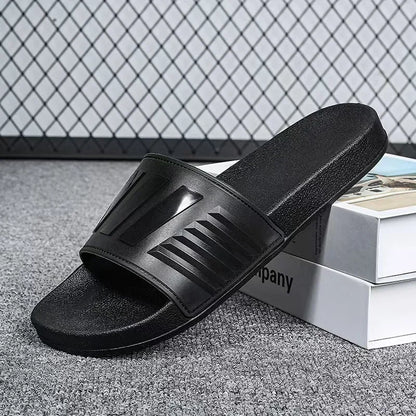 New Cross-Border Style Slippers For Men Anti-Slip Indoor Bathroom Use Couple Home Outer Wear PVC Soled And Faced Slippers For Wo