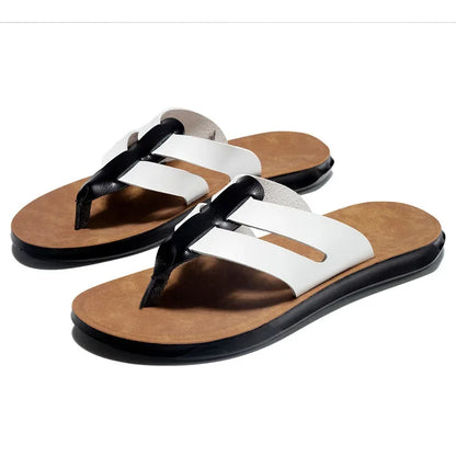 Mens Flip Flops Artificial Leather Slippers Beach Shoes Summer Casual Chanclas Hombre Infradito Uomo Japonki Sales Promotion