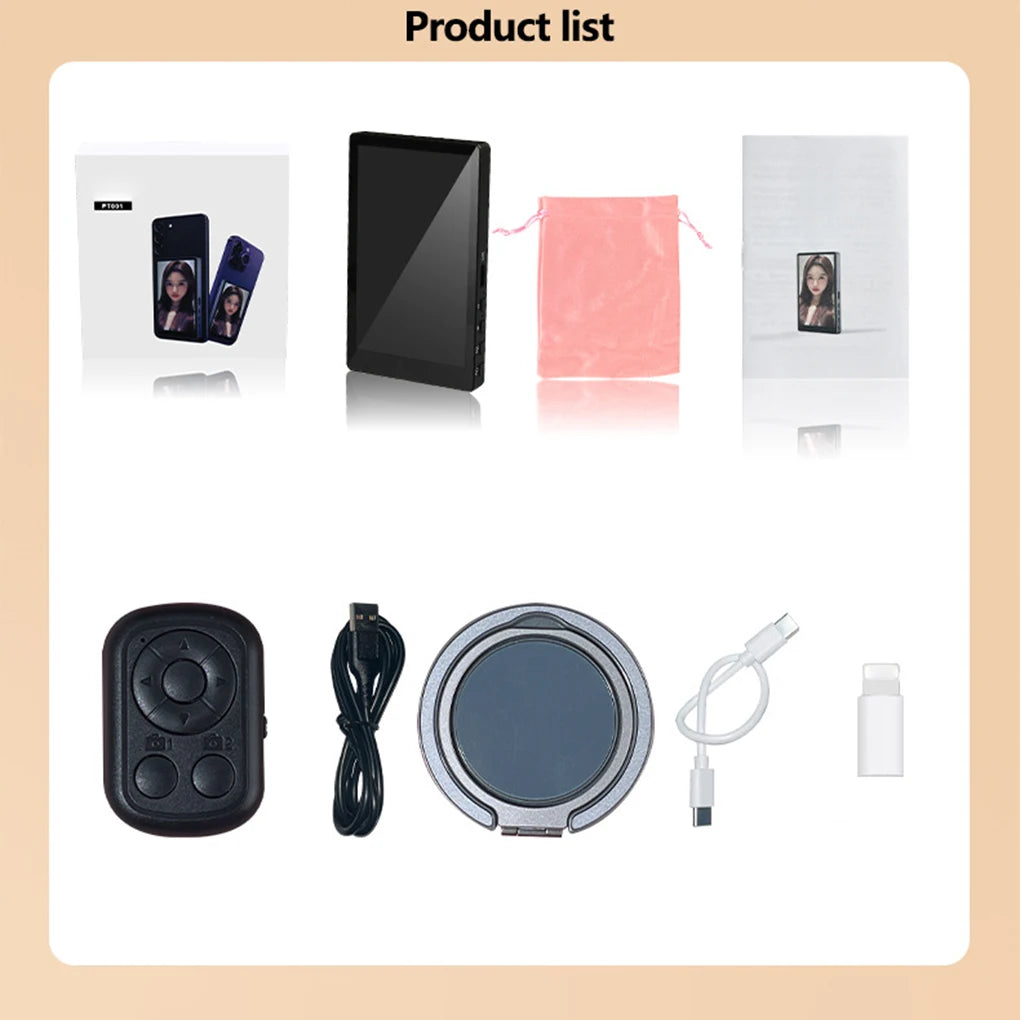 Smartphone Wireless Magnetic Monitor Screen Phone Rear Camera For Vlog Live Stream Video Recording for iPhone Android phone