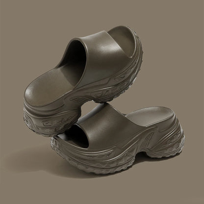 ZHIDA Thick Sole EVA Slippers Women Fashion Soft Home Platform Slippers Outwear Non Slip Elevated Heel Beach Summer Sandals