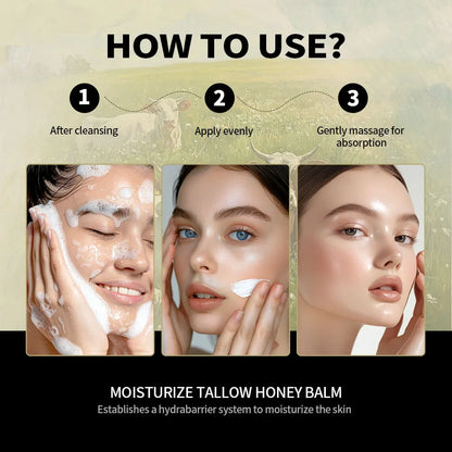 2pcs Whipped Beef Tallow and Manuka Honey Balm100ml Organic Face Cream Moisturizer Body Lotion Skin Care and Lip Balm