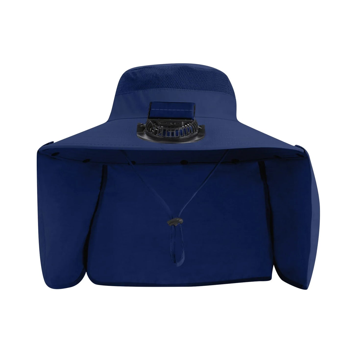 Solar-Powered Outdoor Cooling Fan Hat with Adjustable Brim - UV Protection Sun Cap for Fishing, Hiking & Summer Travel