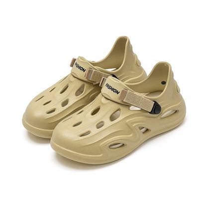 Summer Eva Commuting Slides Clogs Men's Slippers Sandals Beach Water Shoes Trendy Flip Flops Male Slipper Camping Driving