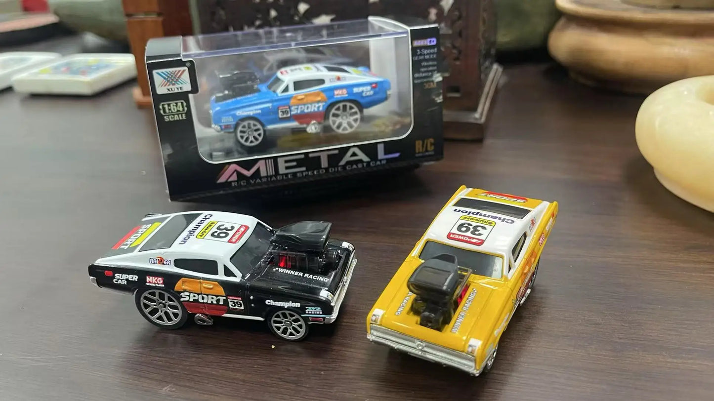 New English 2.4GHZ Mini Desktop Remote Control Car Alloy Car Speed Drift Children's RC Remote Control Toy Car Gift