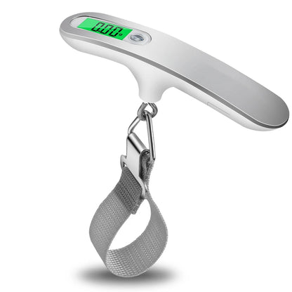 110Lb/50Kg Portable Digital Luggage Weight Scale LCD Display Pocket Electronic Suitcase Travel Scale Balance Baggage Weight Tool