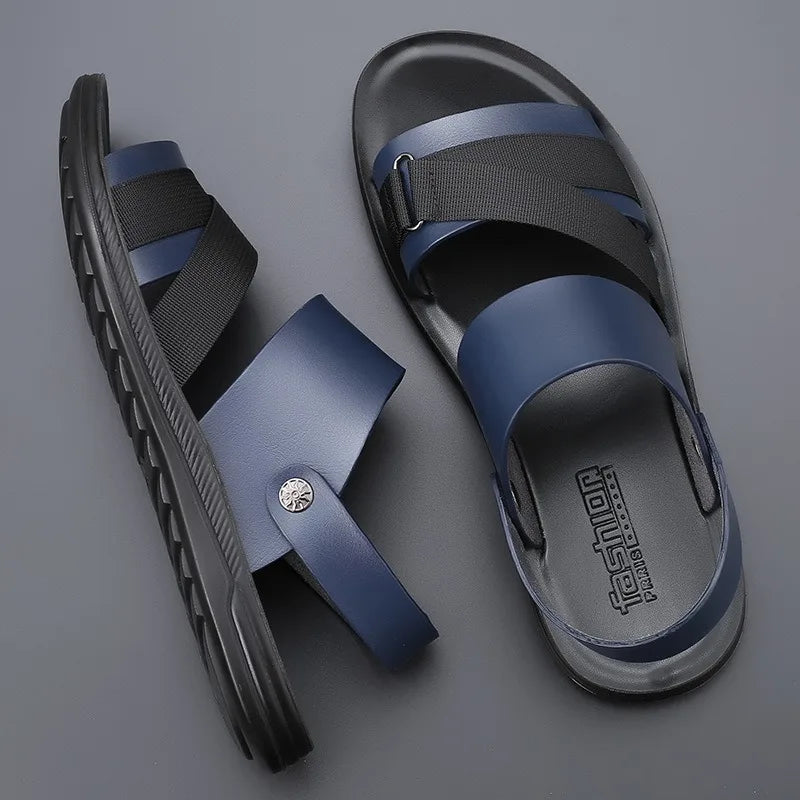 Slippers Outdoor Summer Wear-resistant Anti-slip Joker Trend Soft-soled Men's Casual Shoes.