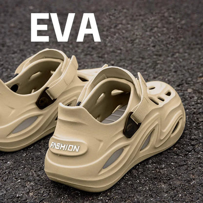 Summer Eva Commuting Slides Clogs Men's Slippers Sandals Beach Water Shoes Trendy Flip Flops Male Slipper Camping Driving