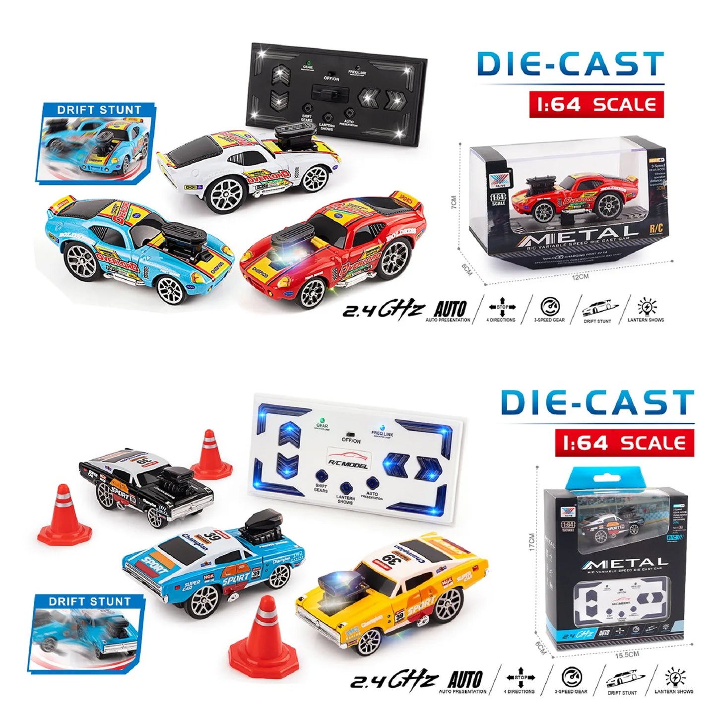 New English 2.4GHZ Mini Desktop Remote Control Car Alloy Car Speed Drift Children's RC Remote Control Toy Car Gift