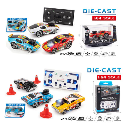 New English 2.4GHZ Mini Desktop Remote Control Car Alloy Car Speed Drift Children's RC Remote Control Toy Car Gift