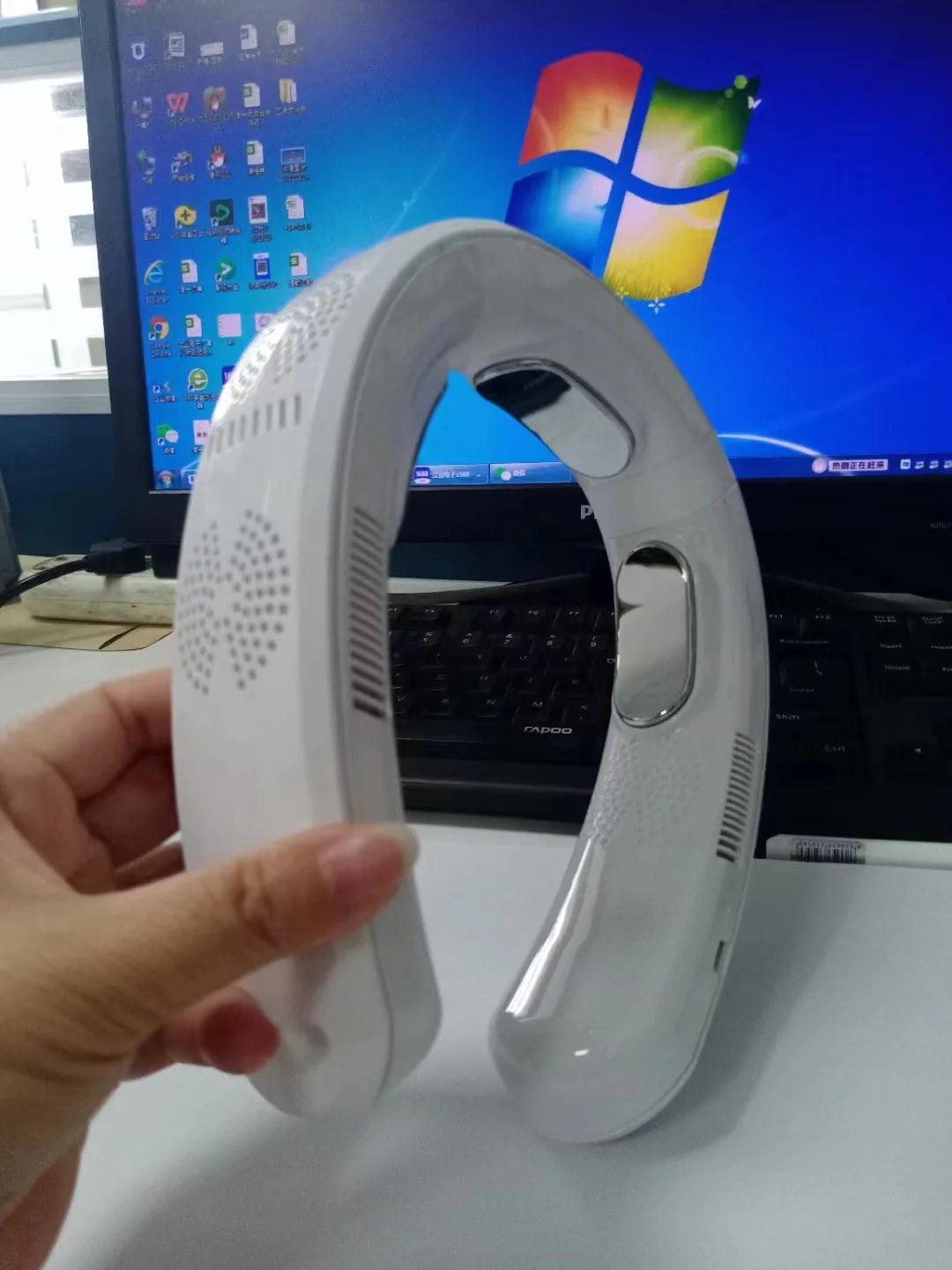 2025 New Wearable Air Conditioner USB Rechargeable Portable 3 Refrigeration Hanging Neck Fan Mute 6000mAh Outdoor Summer Cooler