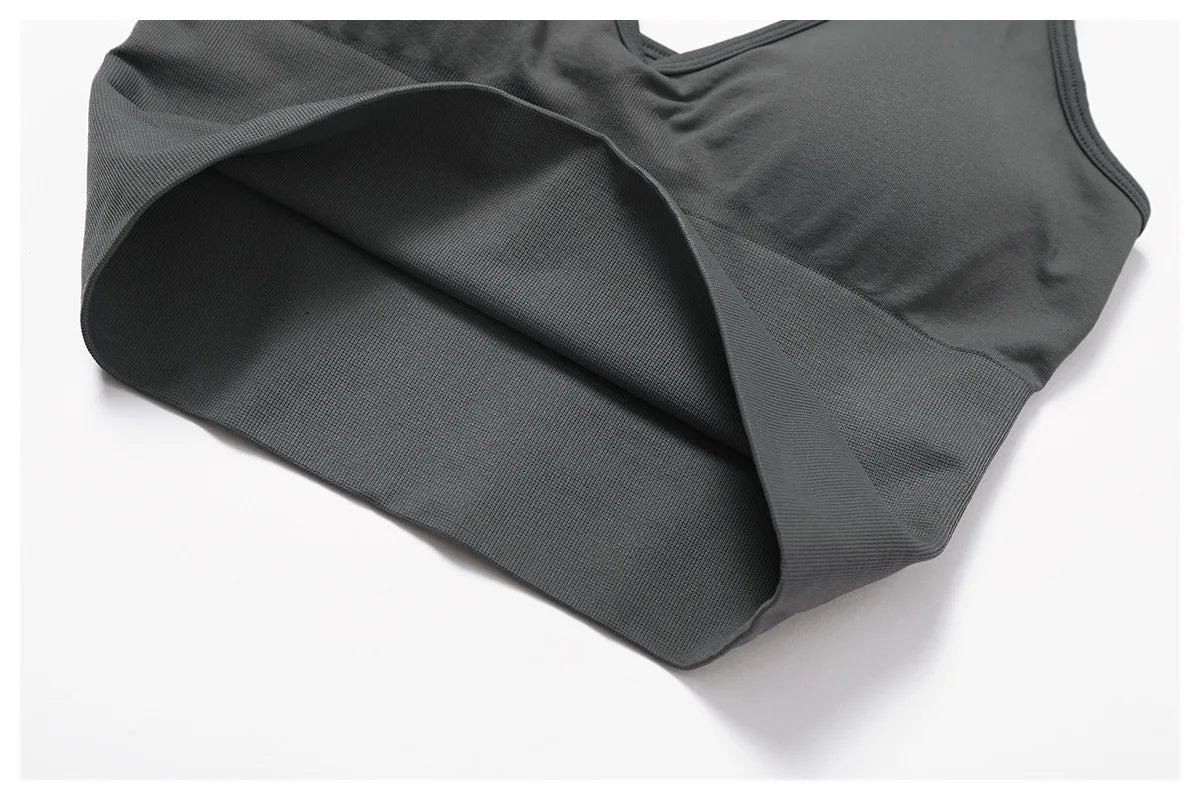 Hanging Neck Bra Sports Bra Seamless Sports Underwear Bra Open Back Fitness Yoga Top Bras Support Women Workout Gym Crop Top