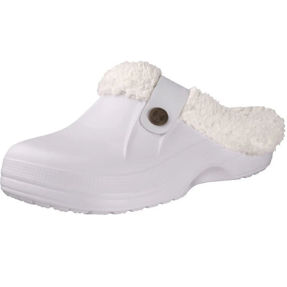 Fashion Men Cotton Slippers Winter Women Men Short Plush Slippers Casual Waterproof Garden Men Shoes New Fur Furry Cotton Shoes