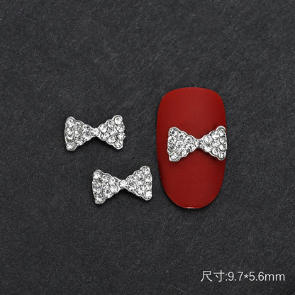 10Pcs Ballet Dance Shoes 3D Nail Charms 8mm Pink Metal Dance Shoes Ribbon Nail Art DIY Kawaii Ballet Bows Manicure Supplies &*&