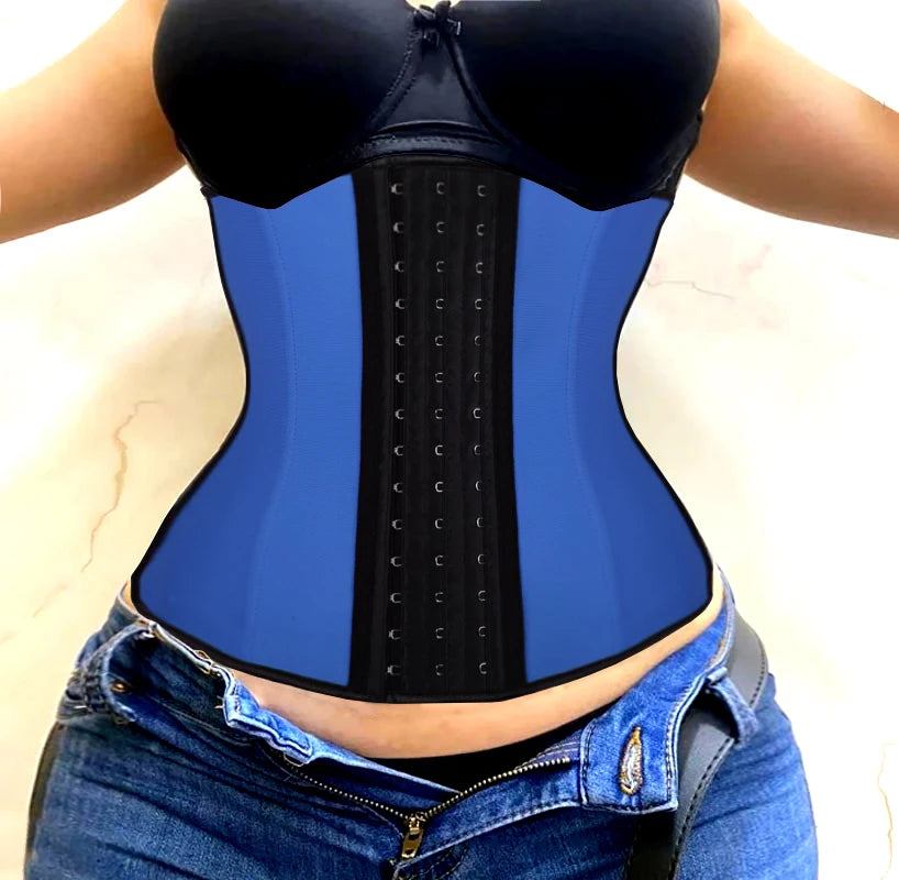 AfruliA Fajas Colombians Girdles Latex Waist Trainer Long Torso Corset Shapewear Slimming Belly Sheath Body Shaper 9 Steel Bones