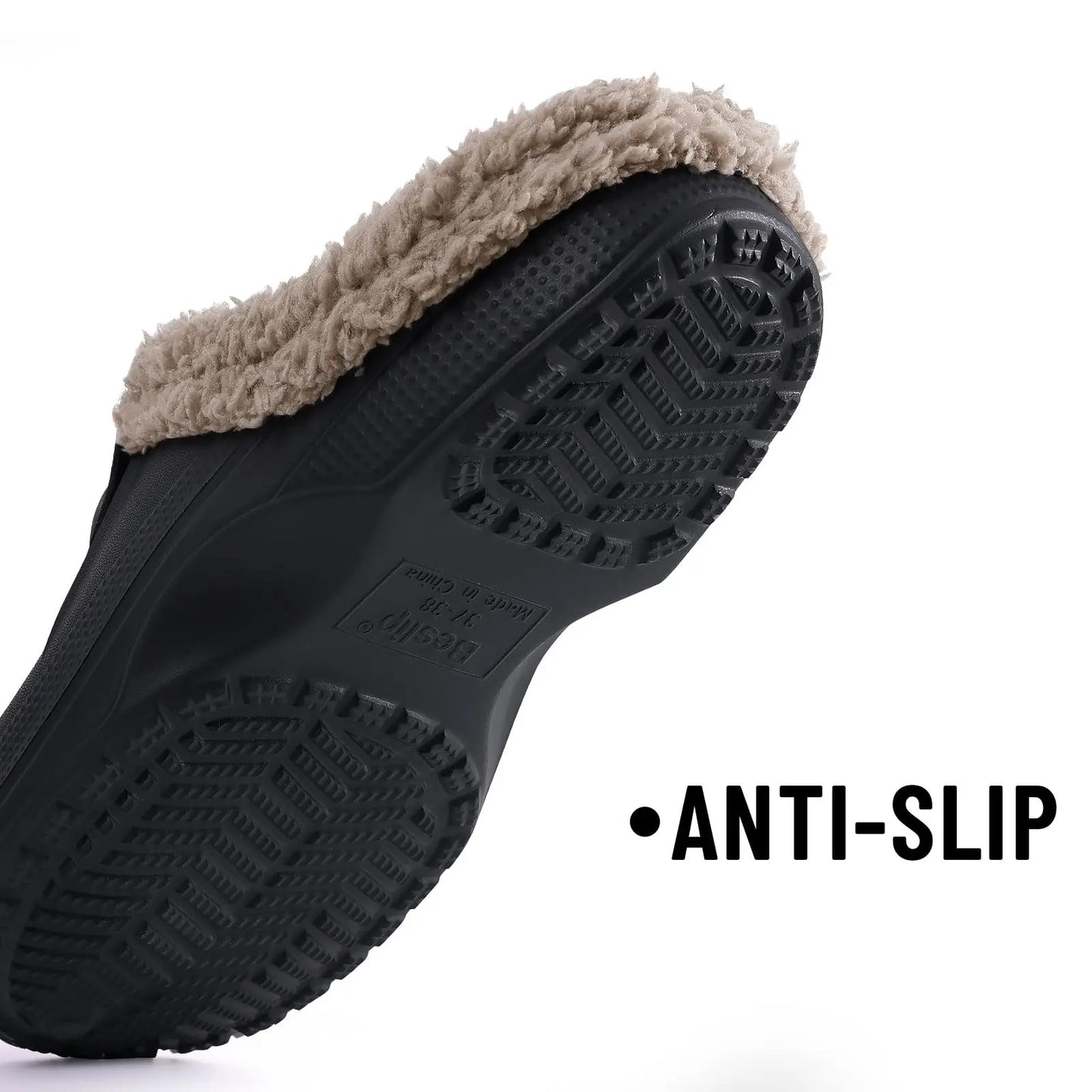 Fashion Men Cotton Slippers Winter Women Men Short Plush Slippers Casual Waterproof Garden Men Shoes New Fur Furry Cotton Shoes
