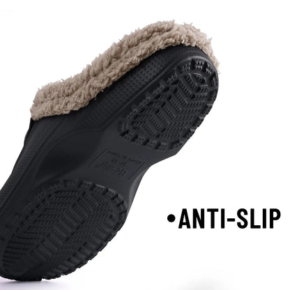 Fashion Men Cotton Slippers Winter Women Men Short Plush Slippers Casual Waterproof Garden Men Shoes New Fur Furry Cotton Shoes