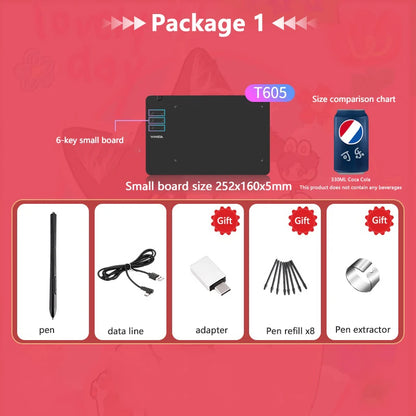 Graphics Drawing Tablet Digital Pen Pad Writing Drawing Board For Android Phone Windows Mac Laptop For Painting Designing Course