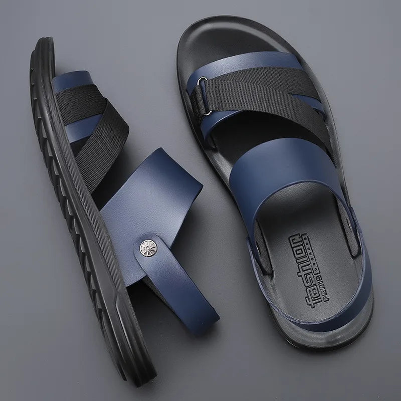 Slippers Outdoor Summer Wear-resistant Anti-slip Joker Trend Soft-soled Men's Casual Shoes.
