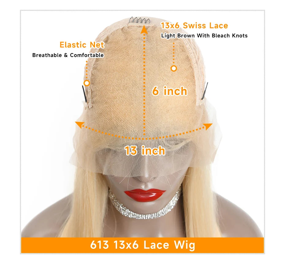 Blonde 613 Lace Front Wigs 13x6 HD Lace Wig Human Hair 13x4 Lace Frontal Wig Brazilian Body Wave Remy Hair Extensions For Women