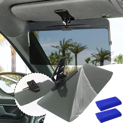 Car Sun Visor Extender With Polarized Anti-glare Auto Sunshade Extension Board Shield Blocker Car Interior Windshield Shade