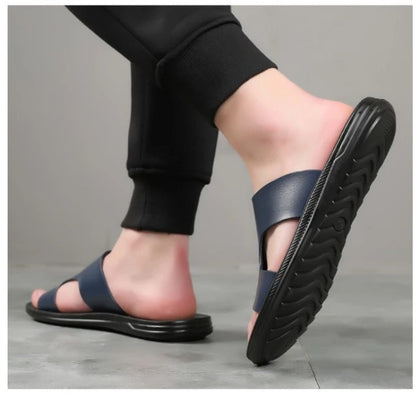 Slippers Outdoor Summer Wear-resistant Anti-slip Joker Trend Soft-soled Men's Casual Shoes.
