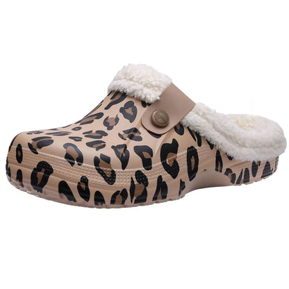 Fashion Men Cotton Slippers Winter Women Men Short Plush Slippers Casual Waterproof Garden Men Shoes New Fur Furry Cotton Shoes