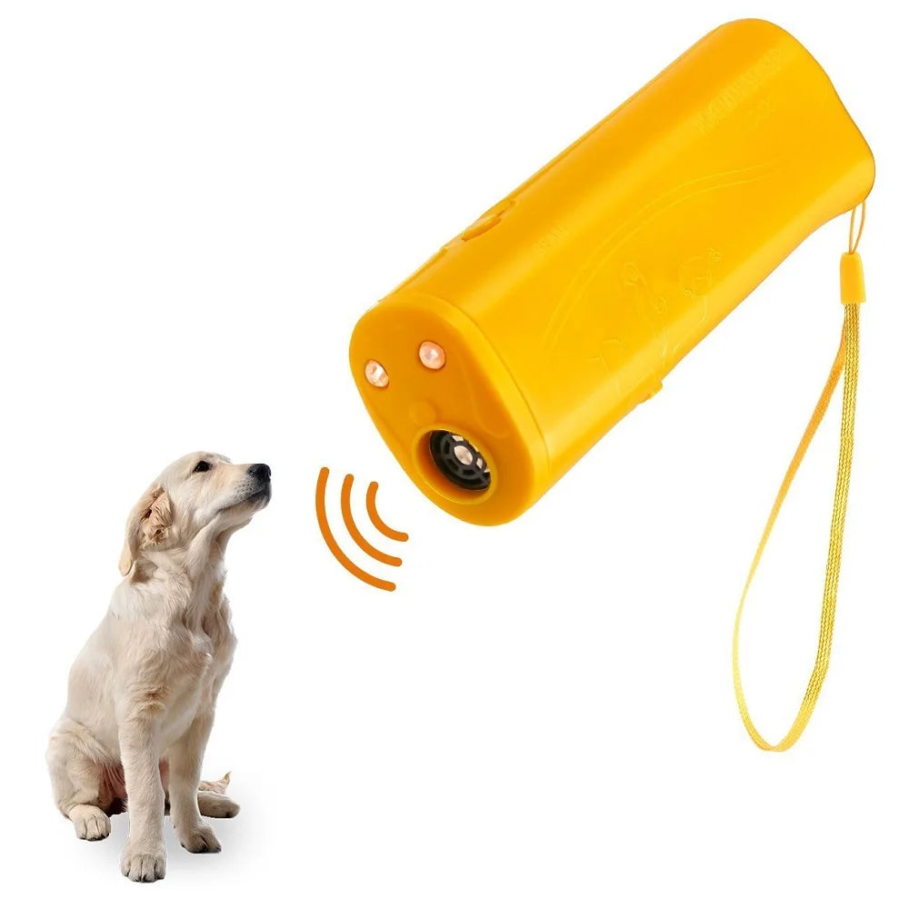 3 in 1 Pet Dog Repeller Whistle Ultrasonic Anti Barking Stop Bark Device with Flash Light Outdoor Pets Dogs Repellent Training